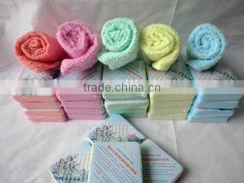 Custom logo shape travel compressed face towel