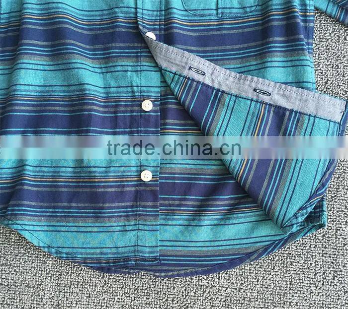Fashionable kids blouse designs cotton boys flannel plaids children shirt