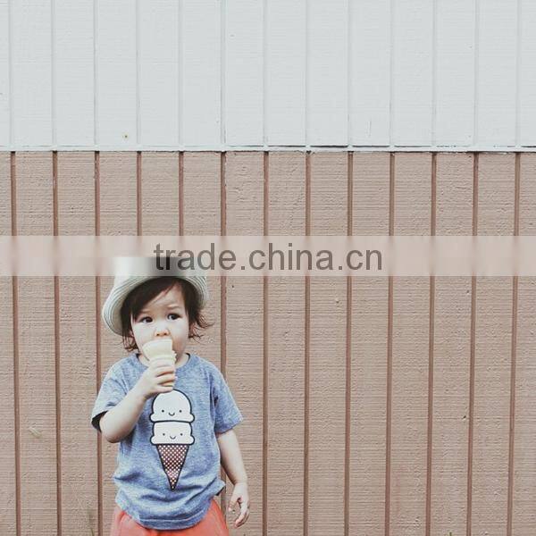 Boys Girls Bulk Items Cute Ice Cream Printed Cotton Latest New Model Shirts Kid Shirt