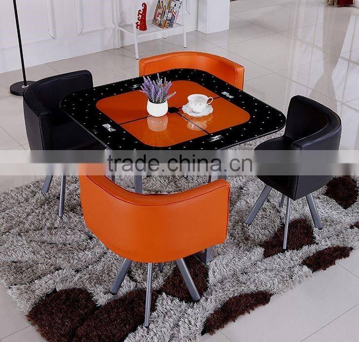 Simple style dining table set / luxury sectional dining table and chair
