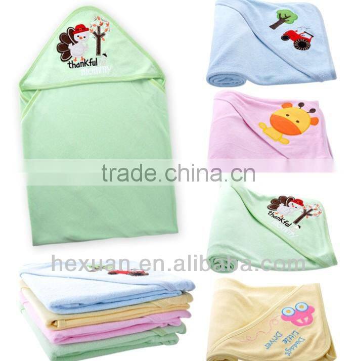Stocked or OEM 100% Cotton Baby Blanket, Good quality baby Blanket