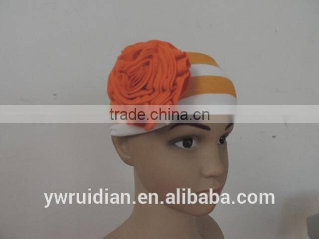 wholesale summer baby girls elastic headband bright color stripe flowers' hair accessories high quality kids hair wearing