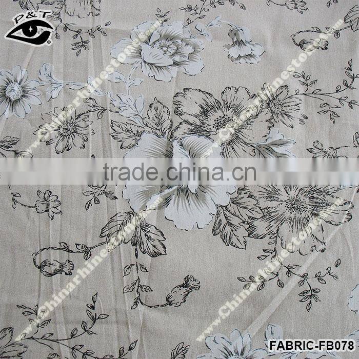 Chinese Style Flower Printed Fabric Linen Cotton Fabric For Sofa