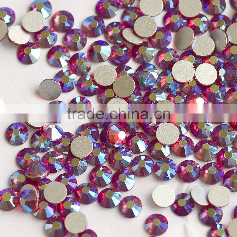 NHF 2058 ss20 crystalAB Chaton flat back glass rhinestones beads