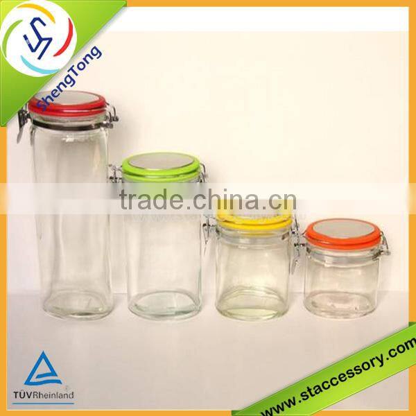 High quality glass jar with lid wholesale hot selling