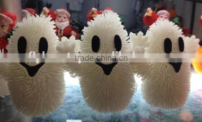 5.5cm 7cm TPU Flashing frog monster squishy puffer frog toy TPR puffer ball