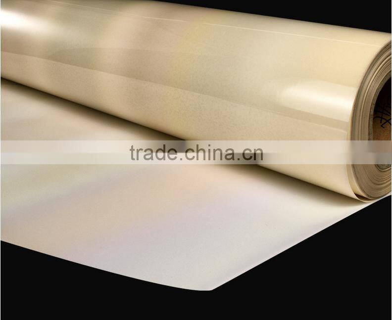 High visbility white color transparent PET printable reflective heat transfer vinyl film for shirt printing