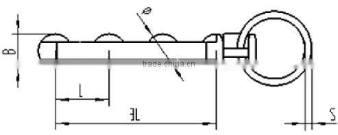 four stud fitting with roud ring for ratchet tie down(car lashing)