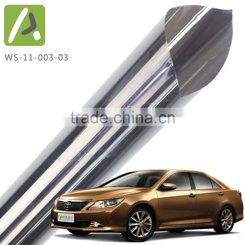 High visilible self-adhesive glass metalism film protective car window tint film