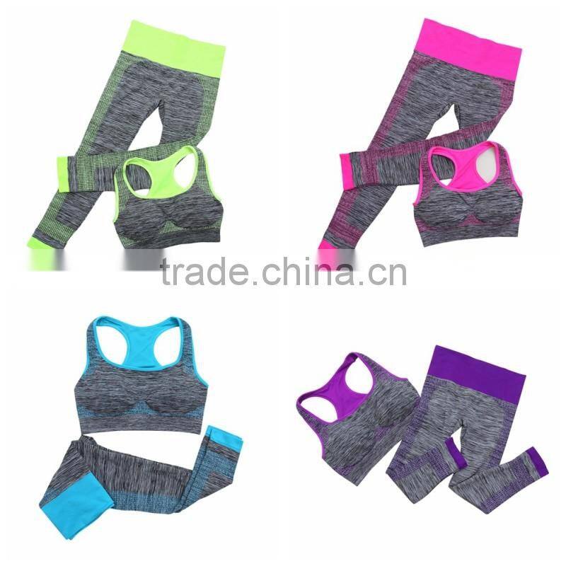 High Quality Women's Yoga Suit Female Tight Yoga Bra Yoga Pants Fitness Gym Running Yoga Clothing Suits Sportswear