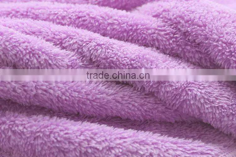 China supplier solid color coral velvet bath towel