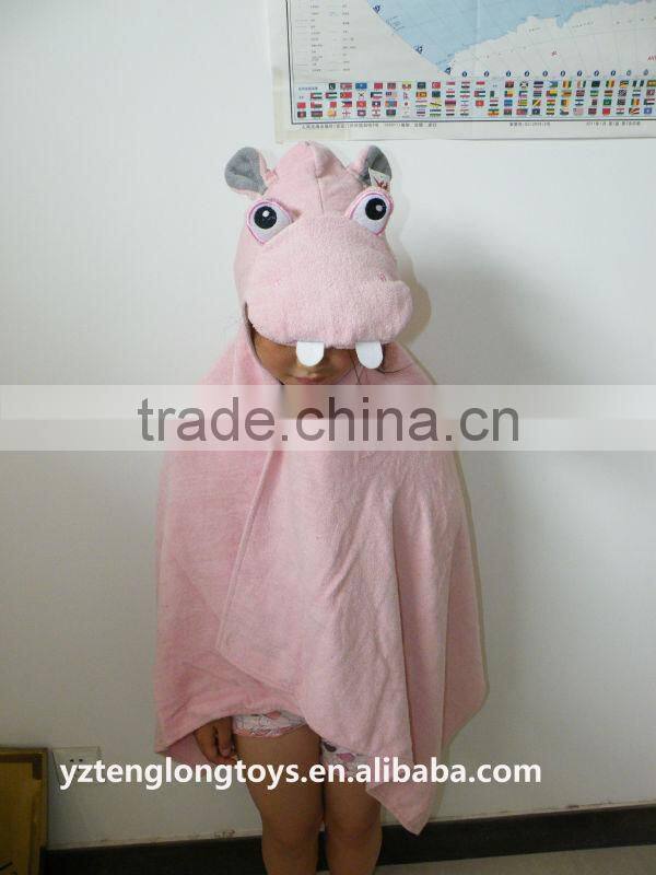 Popoluar with kids hippo head super soft plush blanket