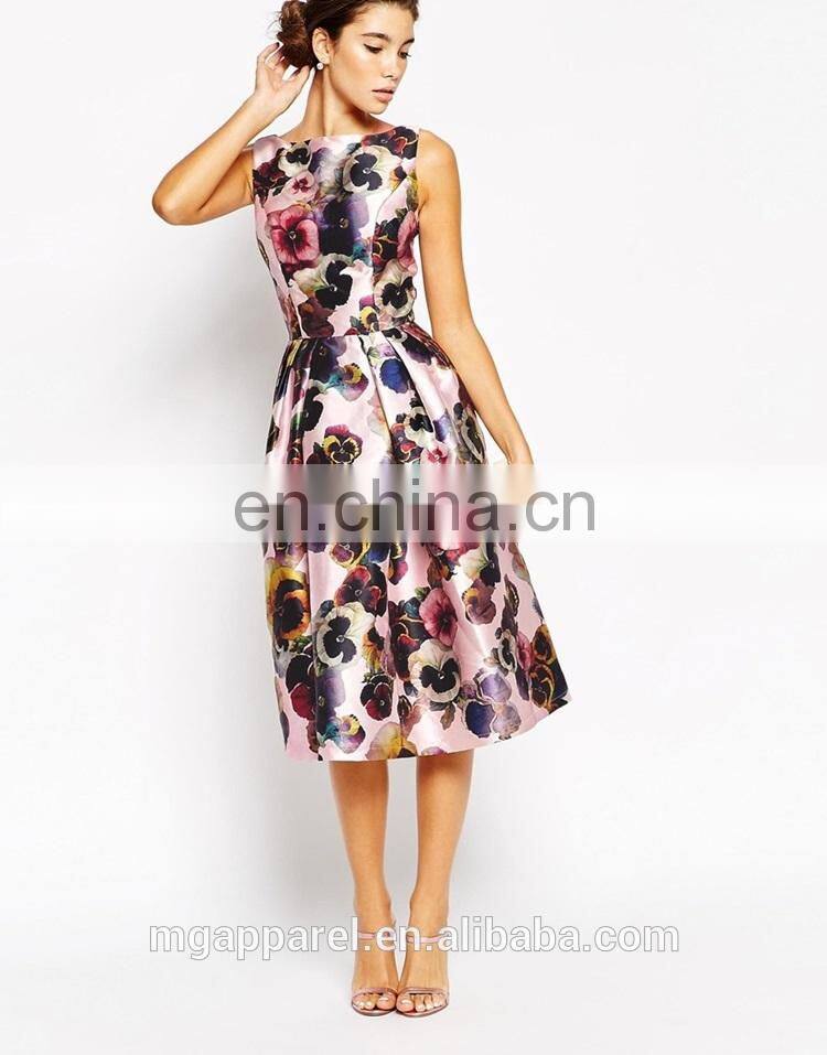 Wholesale Allover Full Floral Print Short Prom Dresses 2016