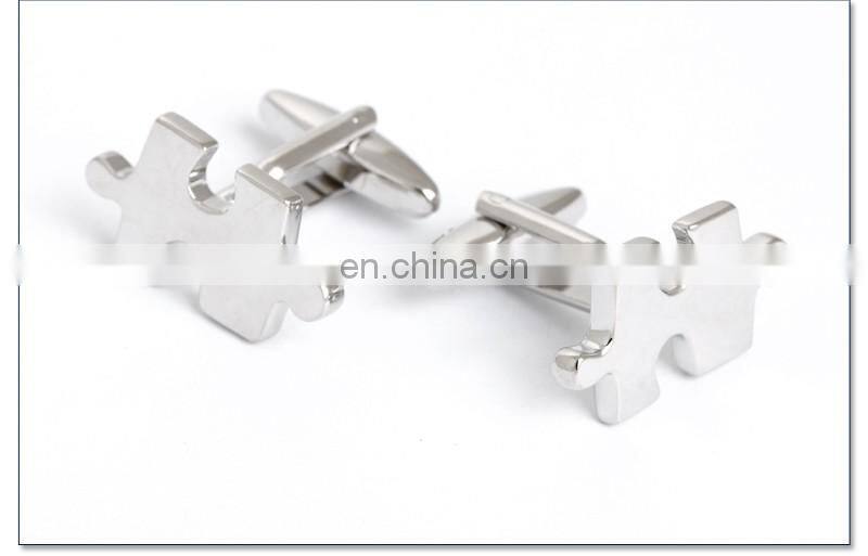 Novelty Silver Jigsaw Shirt Cufflinks