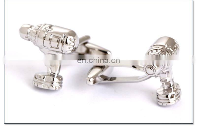 New Silver Toy Gun Man Shirt Cufflinks Factory China