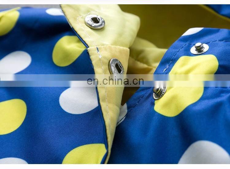 Latest Spring Kids Custom Print Waterproof Raincoat Nylon Jackets