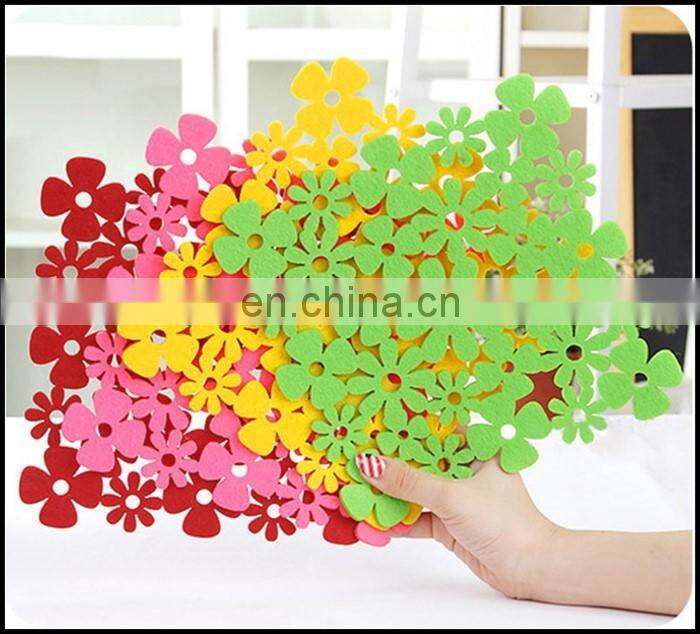 New flower style laser cut felt table mat,hot food table mat