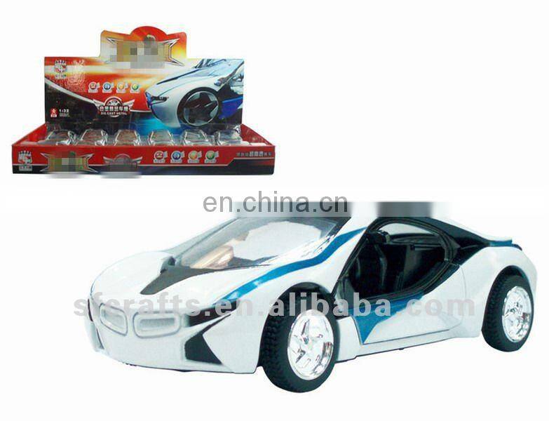 fashion alloy model 1 32 pull back car with light