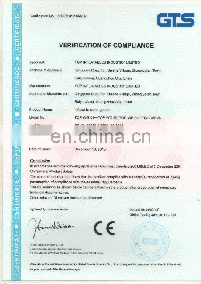 TOPINFLATABLES inflatable bumper ball/ body zorbing bubble ball