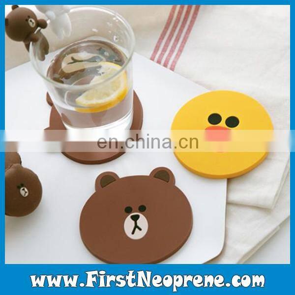Football Round Shape Customized Name Business Gift Neoprene Coaster