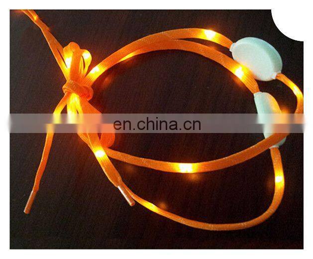 Wisdom Victory 2015 Flashing Nylon LED Shoelaces Light Up Glow Waterproof Shoestring for Disco Party