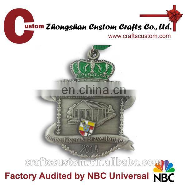 Promotional new products expert factory custom quality star design gold plated anniversary medal