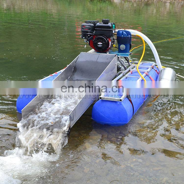 Mini gold dredging adn sand pumping with Honda engine for gold suction and separating