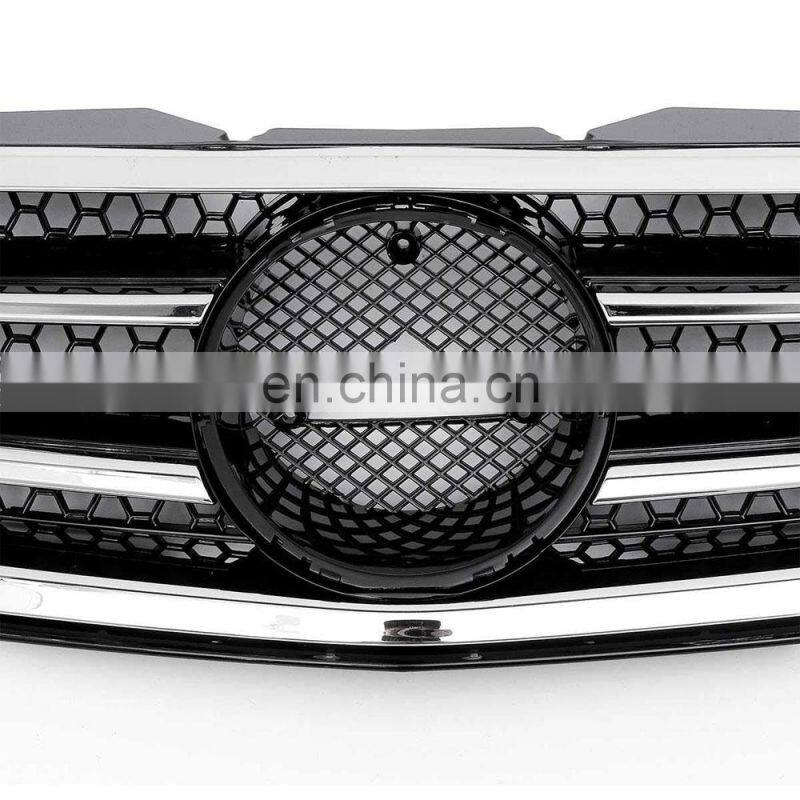 2 Fin black Front Grill Grille 03-07 for Mercedes Benz SL Class R230 W230 SL500 SL550 SL600
