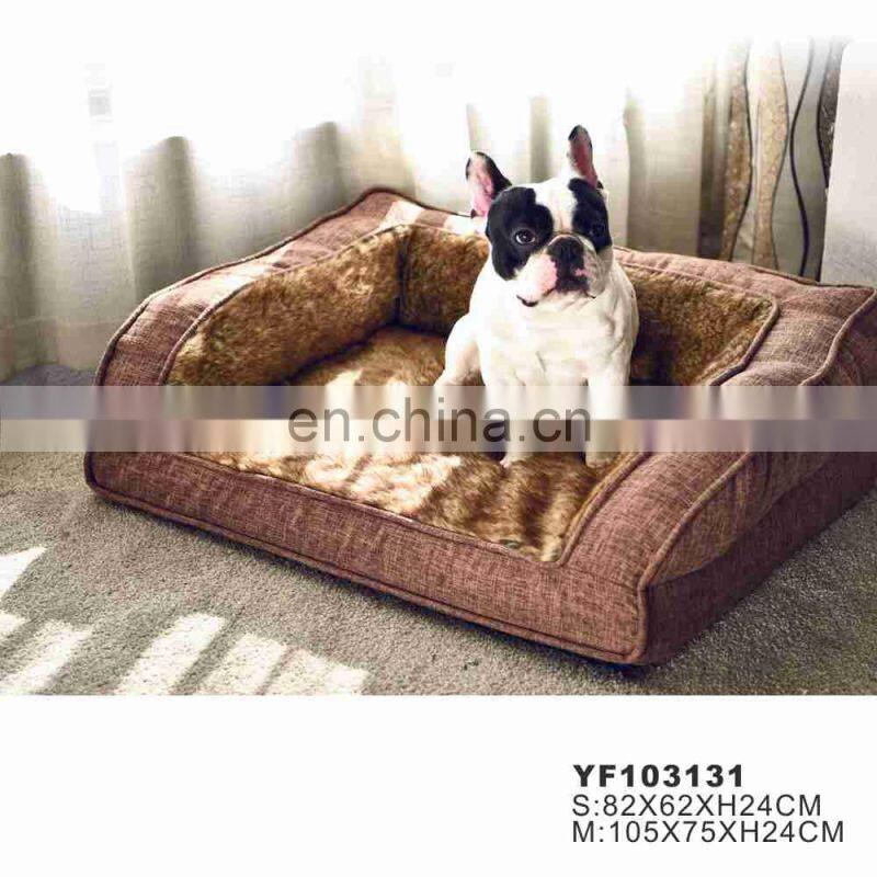 Wholesale Customized luxury warm soft Leopard dog beds