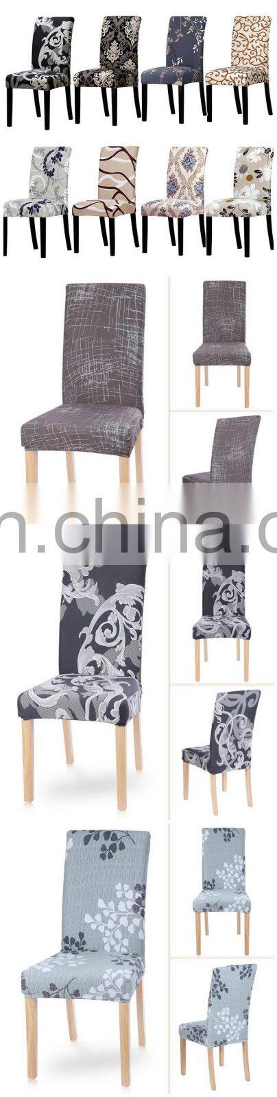 Stretch Elastic Chair Covers Spandex For Wedding Cover Kitchen Print Modern Slipcovers Furniture