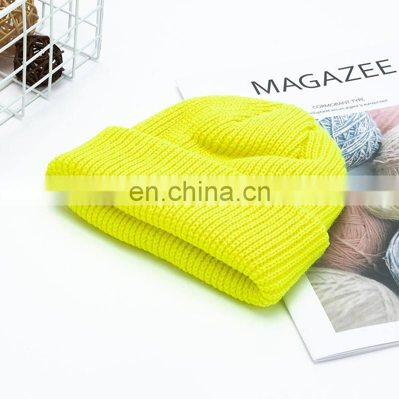 Adult Winter Warm Beanies Casual Short Thread Hip Hop Hat Men Beanie Female Girl Knitted Beanie Ribbed Skullcap Elastic Hats