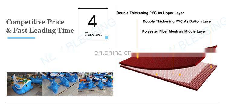 Animal Shape Kid Ride/ Inflatable Whale Rider With Printed inflatable swimming toy dolphin