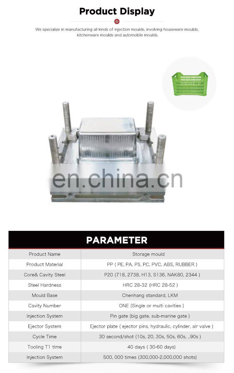 top sale high quality plastic crate injection mould