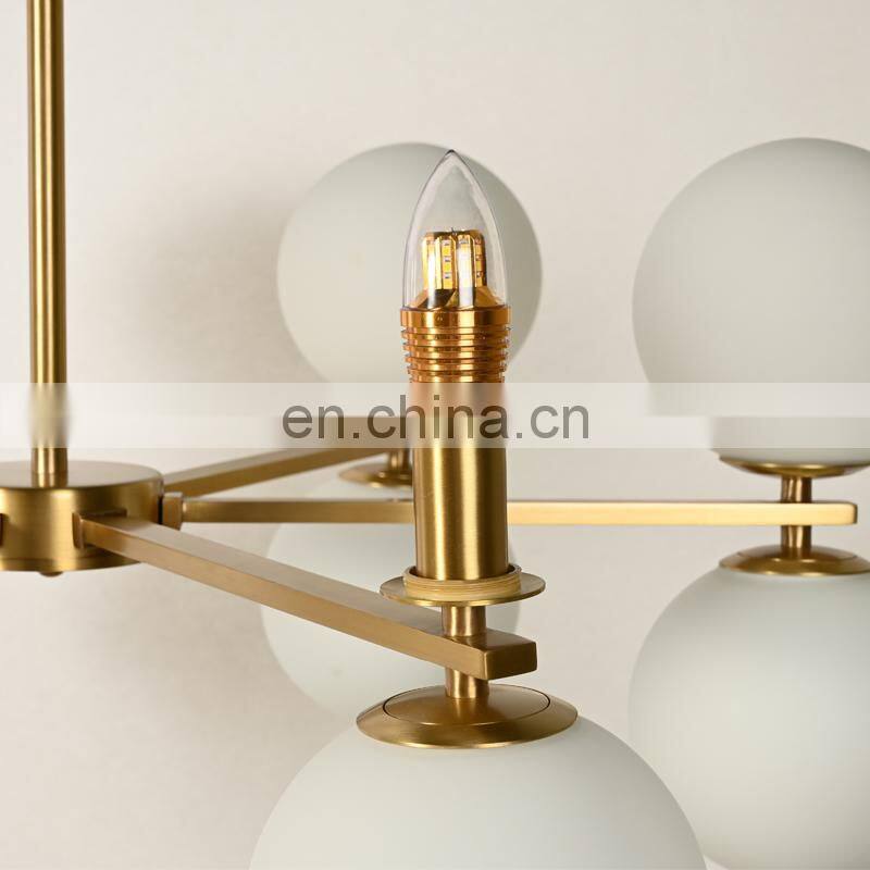 Moonshadow bedside modern lamp accessories industrial glass ball chandelier