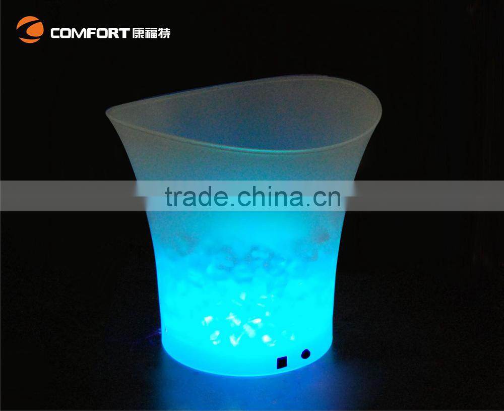 Competitive PP Plastic belvedere wine bucket LED Ice Bucket
