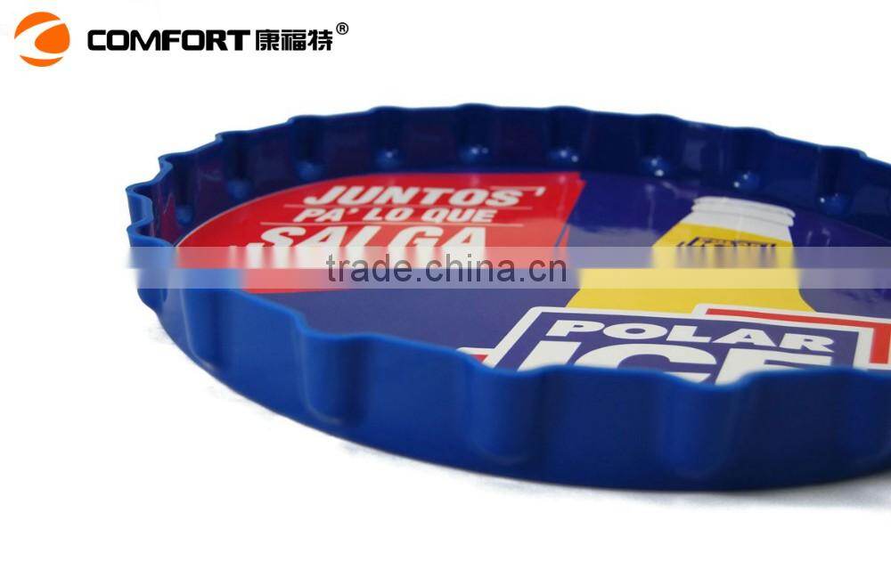 2016 new design customized round plastic tray