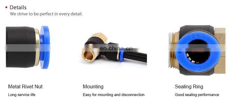 SNS SPHF Series Pneumatic 90 Degree Elbow Male-Female Thread Push To Connect Pipe Fittings Quick Tube Joints