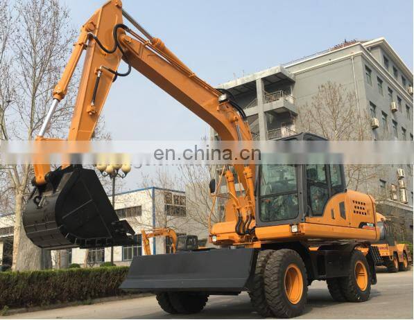 China Shandong factory price 13 ton wheeled excavator LX135-9A with standard 0.6m3 bucket