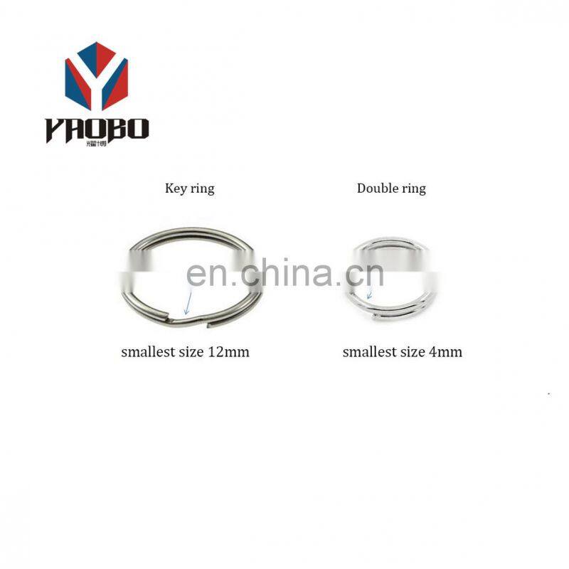 Custom Logo Shape Colorful Eco Friendly Car Keyrings Round Edge Split Key Rings