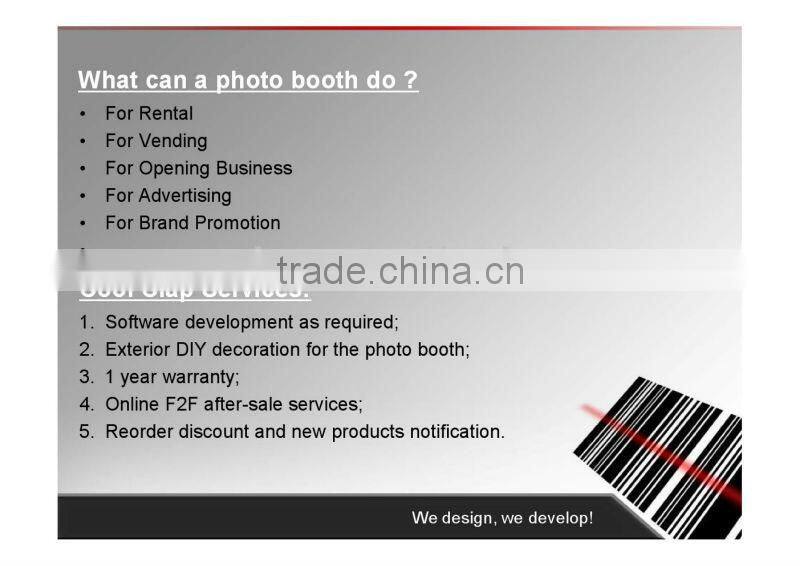 2014 Hottest Portable Touch Screen Photo Booth For Open Air Brand Promotion