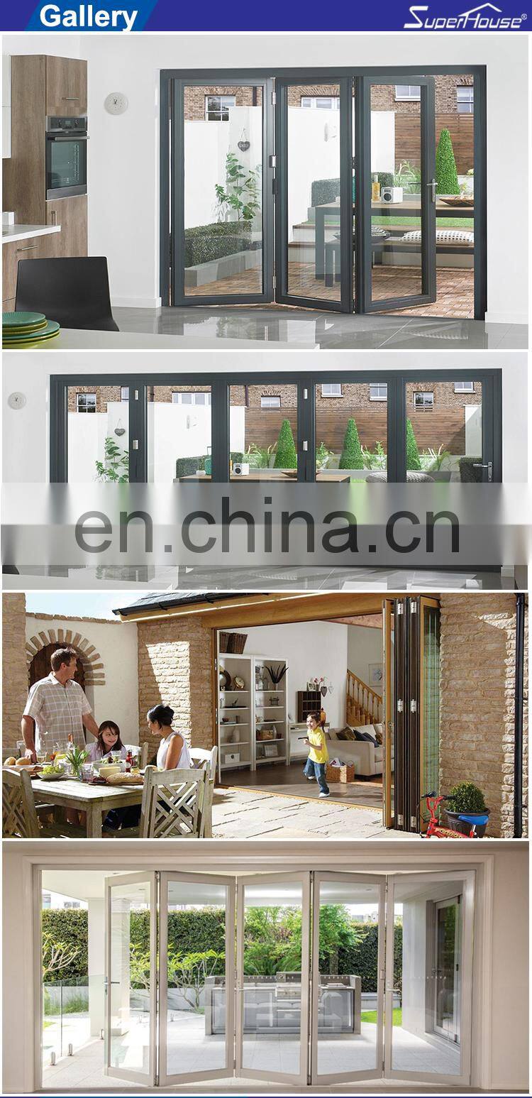 Superhouse Australia&USA standard aluminum bifolding door with blind roller shutter