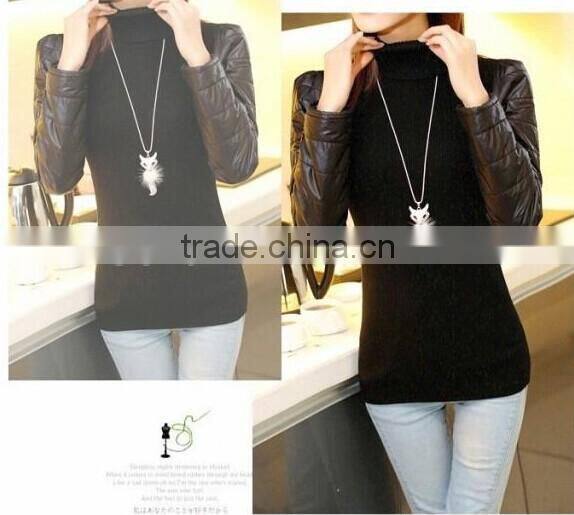 2014 fashion fox long necklace for sweater