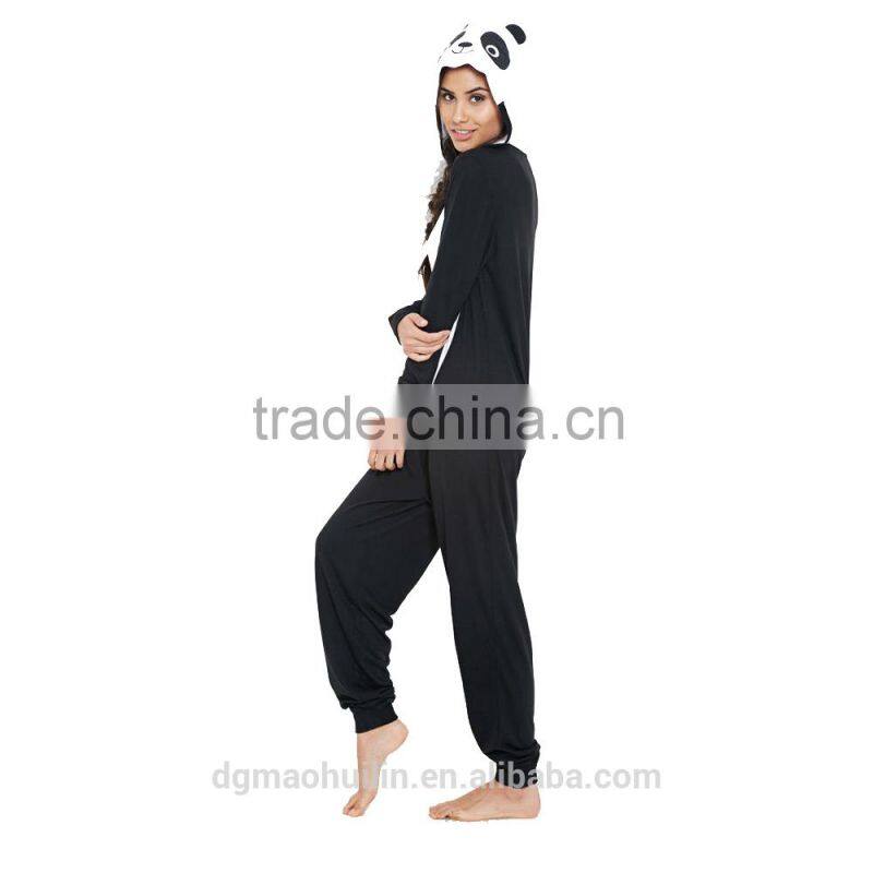 china supplier cheap panda adult jumpsuit pajama