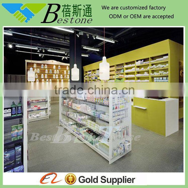 new arrival wooden pharmacy medicine cabinet furniture for saleshop display