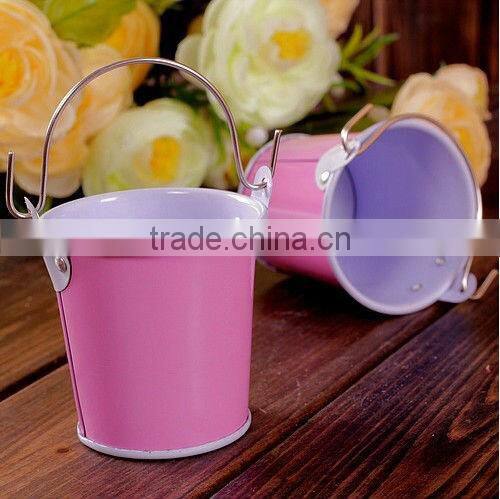 Mini tin bucket galvanized metal bucket for candy