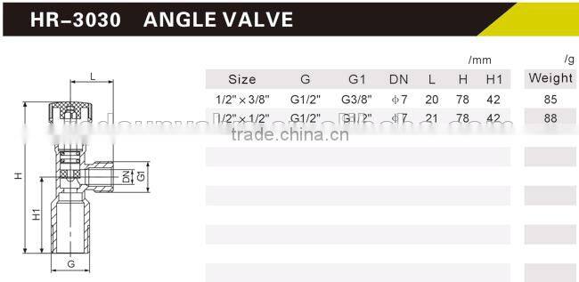 HR3030 brass /basin/ bathroom angle valve