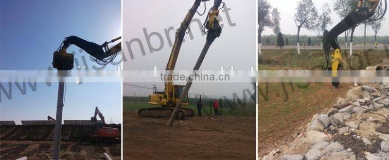 excavator mounted pile driver