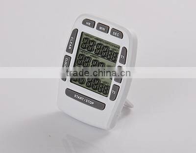 New Cheap 3 Line Kitchen Timer,Count Down Timer,12/24 hours Clock Kitchen Timers