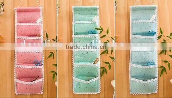 Hanging canvas pockets door organizer