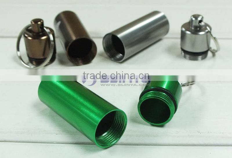 10ml/15ml/20ml 7 Color Option Smooth Oxidation Surface Mini Size Pill Storage Alloy Vial